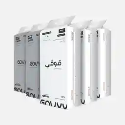 مناديل جوفي الجدارية، 5 طبقات، عبوة من 5 علب - 2000 ورقة فردية في العلبة، 400 سحبة، مع 6 خطافات مجانية للاستخدام في الحمام والمطبخ. امتصاص عالي ومتانة عالية للاستخدام اليومي.