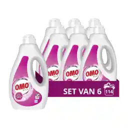Omo Kleur Vloeibaar Wasmiddel, voor de gekleurde was - 6 x 19 wasbeurten - Voordeelverpakking
