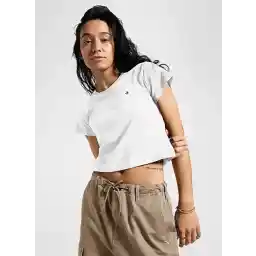 10027252.102 CROPPED T-SHIRT Beyaz Regular Fit Kadın T-Shirt