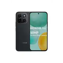 Honor هاتف X6c ثنائي الشريحة 4G باللون الأسود الليلي، 6GB RAM، 256GB - إصدار الشرق الأوسط