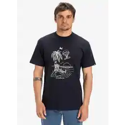 EQYZT08044 EV TUNED OUT SS Lacivert Bisiklet Yaka Normal Kalıp Baskılı Erkek T-Shirt