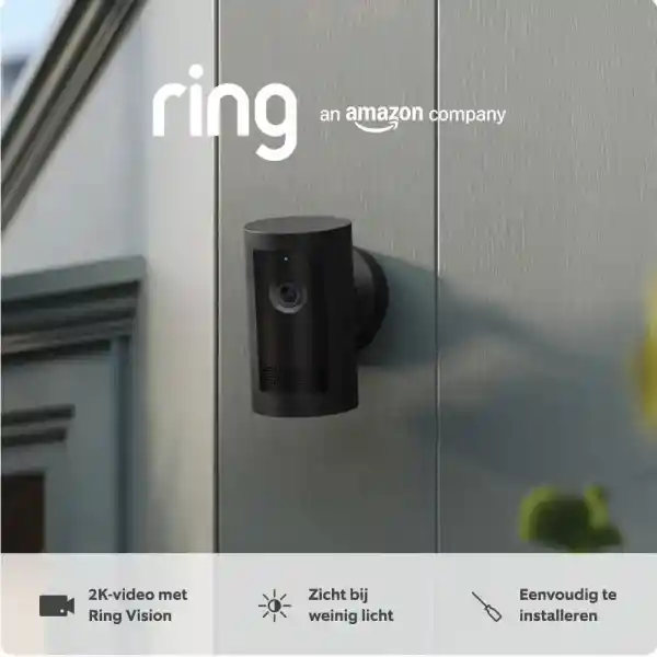 Nieuwe Ring Buitencamera Plus op batterij (Outdoor Camera Plus) | 2K met Ring Vision I zelf te installeren draadloze beveiligingscamera I 30 dagen gratis Ring Home-abonnement