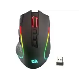 Redragon M612 PRO RGB Gaming Mouse, 8000 DPI BT Wired/Wireless Optical Gamer Mouse 9 Programmable Buttons & 7 Backlit Modes,Software Supports DIY Keybinds Rapid Fire Button,Black