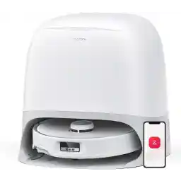 roborock Qrevo Curv Robot Vacuum and Mop, 18,500Pa Suction, Zero-Tangling, DuoDivide Main Brush, FlexiArm Arc Side Brush, FlexiArm Mop, AdaptiLift Chassis, Auto Mop Washing & Drying, Self-Emptying