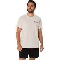 Bej Erkek Normal Baskılı T-Shirt 2031E659-201 ASICS CHEST LOGO SS TE