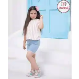 بلوز نخ پنبه دخترانه تودوک مدل am-TWD-5986