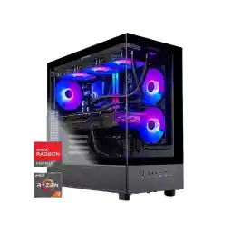 Skytech Gaming Azure 3 Desktop PC, Ryzen 7 7800X3D 4.2 GHz (5GHz Turbo), AMD RX 9060 XT 16GB, 1TB Gen4 NVMe SSD, 32GB DDR5 RAM 6000 RGB, 850W GOLD ATX 3 PSU, 360mm ARGB AIO , Wi-Fi, Win 11