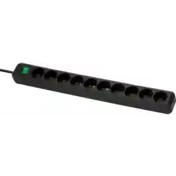 Brennenstuhl Eco-Line 10-voudig Stekkerdoos (Stekkerblok met schakelaar en 3m kabel), zwart