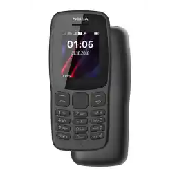 Nokia هاتف محمول 106 ثنائي الشريحة - أسود