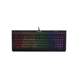 HyperX Alloy Core RGB - Membrane Gaming Keyboard, Comfortable Quiet Silent Keys with RGB LED Lighting Effects, Spill Resistant, Dedicated Media Keys, Compatible with Windows 10/8.1/8/7 - Black