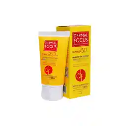 امولسیون ضدآفتاب SPF50 مناسب پوستهای نرمال تا چرب بژ روشن حجم 50 میل درمال فوکس