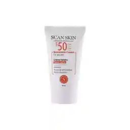 کرم ضدآفتاب SPF50 مناسب پوستهای خشک و حساس فاقد رنگ حجم 40 میل اسکن اسکین