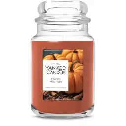 Yankee Candle Spiced Pumpkin, Fall Scented Candle, 22oz Large Jar with up to 150 Hour Burn Time