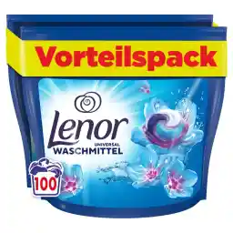 Lenor Detergent Pods, 100 Washes, April Fresh, Full Detergent, Long-Lasting Freshness and Odour Removal for Cold Wash