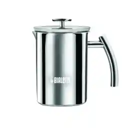 Bialetti - Süt Köpürtücü - 330mL - Paslanmaz Çelik Gövde ve Kapak - Çift Diskli Çırpıcı Kapak - Tüm Ocak Türleri İçin Uygun (İndüksiyon Dahil) - Bulaşık Makinesinde Yıkanabilir