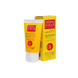 امولسیون ضدآفتاب SPF50 مناسب پوستهای نرمال تا چرب بژ طبیعی حجم 50 میل درمال فوکس