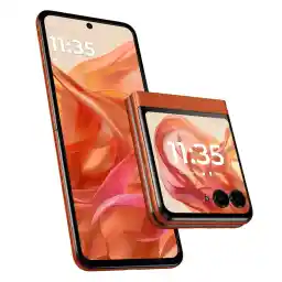 جوال موتورولا رازر 50 5G ذاكرة رام 8GB+8GB تخزين 256GB ميديا تيك ديمنستي 7300X شاشة POLED 6.9 + 3.6 بوصة اندرويد 14 برتقالي سبريتز بشريحتين