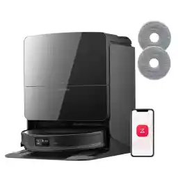 roborock Saros 10R Robot Vacuum Cleaner Set with Mop Function and Adjustable Mop, 22,000 Pa HyperForce Suction Power, 7.98 cm Ultra-Slim Design, StarSight System 2.0, Zero-Tangle System (with 2 Mops)