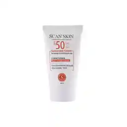 کرم ضدآفتاب SPF50 مناسب پوستهای نرمال تا مختلط رنگی حجم 40 میل اسکن اسکین
