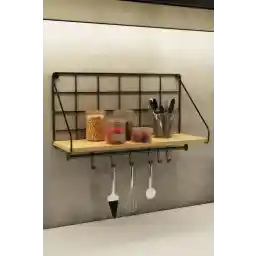 EVA METAL TASARIM Duvar Rafı Metal Duvar Rafı Modern Askı Ve Kanca