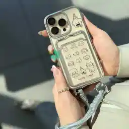 قاب جا کارت دار Lovely Friend گوشی آیفونLovely Friend Card Holder Cute Cover Case For iPhone