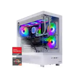 Skytech Azure Gaming PC Desktop, Ryzen 7 9800X3D 4.7 GHz (5.2 GHz Turbo Boost), AMD RX 9070 XT 16GB GDDR6, 2TB Gen4 NVME SSD, 32GB DDR5 RAM 6000 RGB, 1000W GOLD PSU, Wi-Fi, Win 11