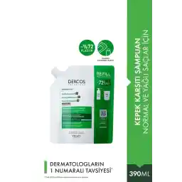 Vichy Dercos Normal ve Yağlı Saçlar için Kepek Karşıtı Şampuan Yeniden Dolum Paketi - Refill 390 ml