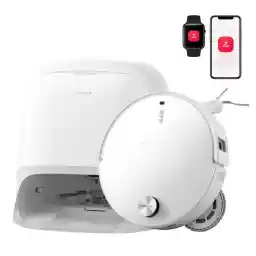 roborock Qrevo Curv 2 Pro Robot Vacuum Cleaner with Mop Function and Lifting Mop, 25,000 Pa HyperForce Suction Power, Dual Anti-Tangle System, 100°C Hot Water Mop Wash, Reactive Al Obstacle Detection