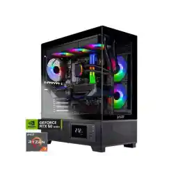 Skytech Gaming Azure 3 Plus Desktop PC, Ryzen 7 9800X3D 4.7 GHz (5.2 GHz), NVIDIA RTX 5080 16GB, 1TB Gen4 NVMe SSD, 32GB DDR5 RAM 6000 RGB, 850W GOLD ATX 3 PSU, 360mm ARGB AIO , Wi-Fi, Win 11