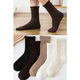 BGK 5 Çift Örgü Desenli Kadın Çorap