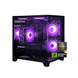 AOACE Gaming PC Desktop AMD Ryzen 7 5700X,RTX 5060 8G 32GB RAM and 1TB NVMe M.2 SSD, WiFi6E, ARGB Fan, Game Design Office console,Sea View Room Windows 11