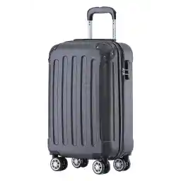 BEIBYE Hard Shell Suitcase, Trolley Suitcase, Travel Suitcase, Security Combination Lock, Twin Wheels, ABS Material, Hand Luggage, 4 Wheels (M / L / XL Set), black