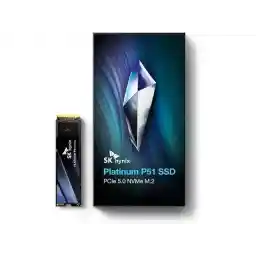 SK hynix Platinum P51 2TB PCIe Gen5 NVMe M.2 2280 Internal SSD I Up to 14,700 MB/s Read, 13,400 MB/s Write I Powered by 238-Layer NAND Flash