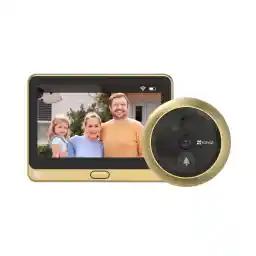 EZVIZ DP2C 1080P Draadloze Deurspion Camera, 4600mAh Batterij, Deurcamera, Video Deurbel Intercom, Digitale Deurspion met 4,3 Inch Kleurenmonitor, PIR Bewegingsdetectie Tweeweg Audio 5m Nachtzicht