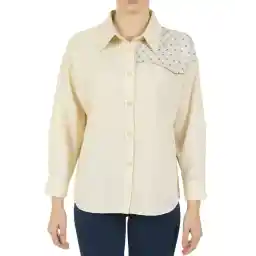 شومیز نخی آستین بلند زنانه تولیکا مدل 33086