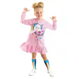 Unicorn Magic Kız Çocuk Pembe Elbise
