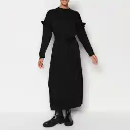 پیراهن بافتنی یقه گرد زنانه ترندیول مدل 713093627