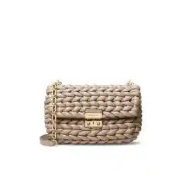 Michael Kors Tribeca Large Hand-Braided Leather Shoulder Bag