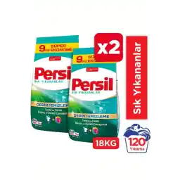 Persil Sık Yıkananlar Toz Çamaşır Deterjanı 60 Yıkama 9kg 2'li Set