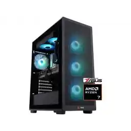 ABS Stratos Ruby Gaming PC Powered by Asus - Windows 11 - AMD Ryzen 7 9800X3D - GeForce RTX 5070 - DLSS 4 - AI-Powered Performance - 32GB DDR5 6000 - 2TB M.2 NVMe SSD - SR9800X3D50702