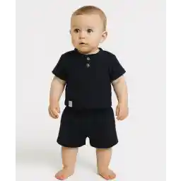 ست تیشرت و شلوارک نخی پسرانه نونا مدل 11804