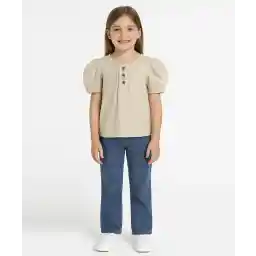 بلوز لینن دخترانه نونا مدل 11813