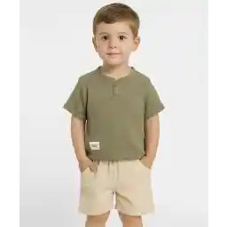 ست تیشرت و شلوارک لینن پسرانه نونا مدل 11824