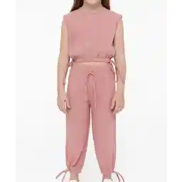 ست تاپ و شلوار نخی دخترانه نونا مدل 11808