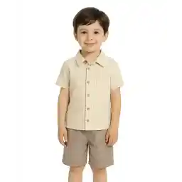 ست تیشرت و شلوار لینن پسرانه نونا مدل 11862