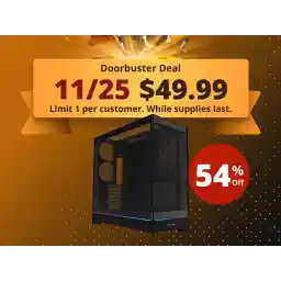 MONTECH HS02, ATX Mid-Tower PC Case, Gaming PC, High-Airflow, Reversible Layout, Sturdy Curved Tempered Glass Front Panel, Sink-in Design, Toolless Panels, Black, US