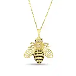 Argentum Concept 18k Altın Kaplamalı 925 Ayar Gümüş Arı Kolye - 23173201