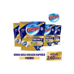 Bingo Akıllı Kapsül Pro Max Bulaşık Makinesi Deterjanı Tableti 240 Adet