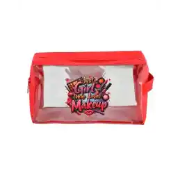 کیف لوازم آرایش قرمز مدل Girl Makeup