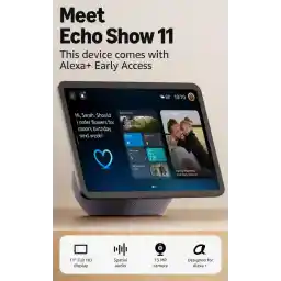 Amazon Echo Show 11 (newest model), Vibrant Full-HD 11" display with more viewing area and spatial audio, with Alexa+ Early Access, Graphite